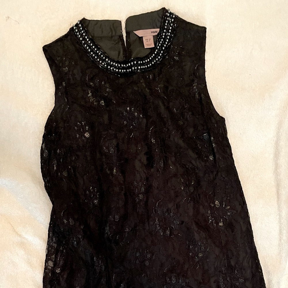 H&M Black Lace A-Line Dress